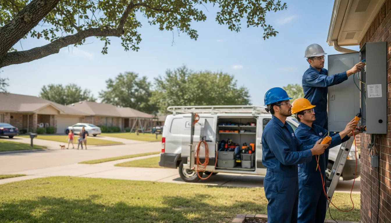 Certified electrician providing emergency electrical services in Hatley, WI